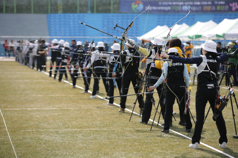2012년 남해에서 개최된 양궁 국가대표 1차 선발전